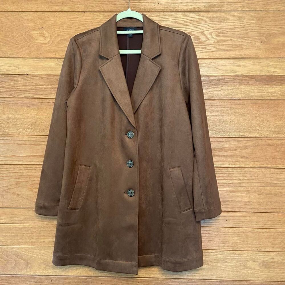 J.Jill faux suede jacket oversized longline blazer - Picture 1 of 5